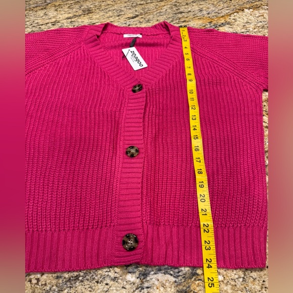 Zeagoo Chunky Knitted Cardigan Long Sleeve Women’s Size Small Raspberry NWT - Picture 9 of 9